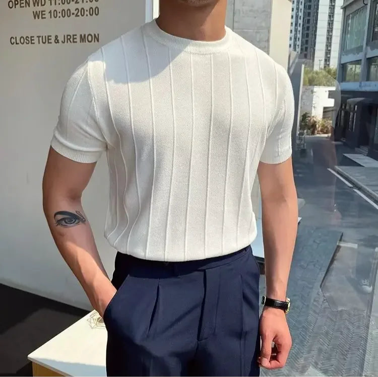 Men's Ribbed T-Shirt | ST1LOR