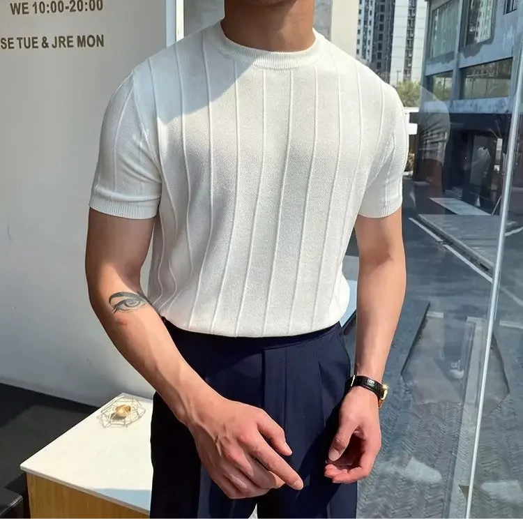 Men's Ribbed T-Shirt | ST1LOR
