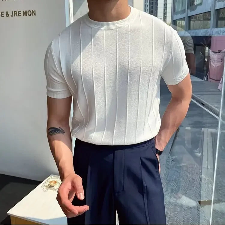 Men's Ribbed T-Shirt | ST1LOR
