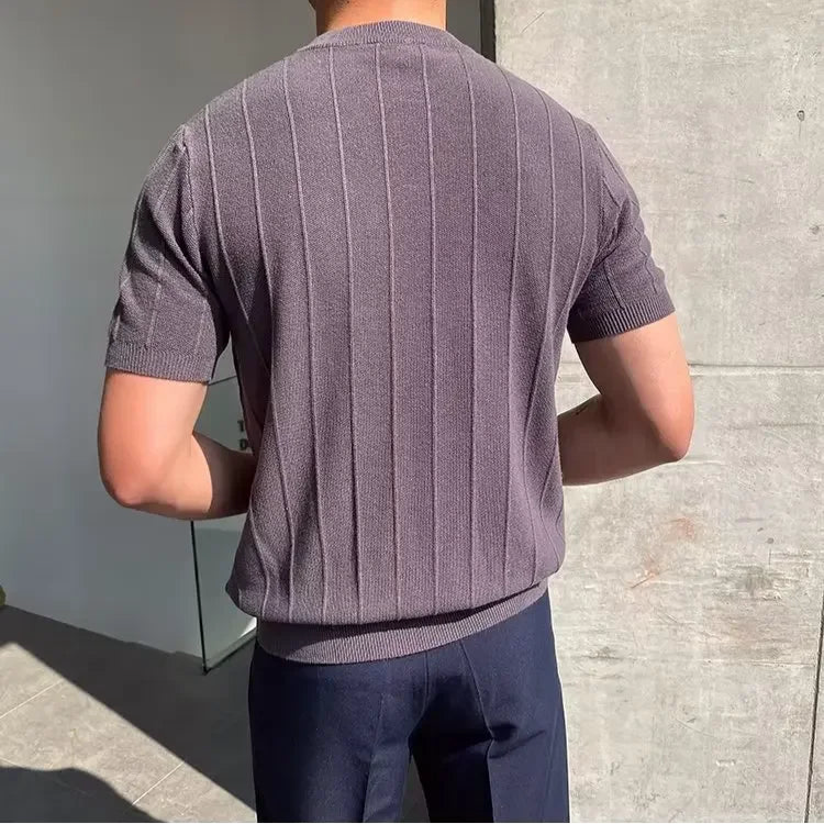 Men's Ribbed T-Shirt | ST1LOR