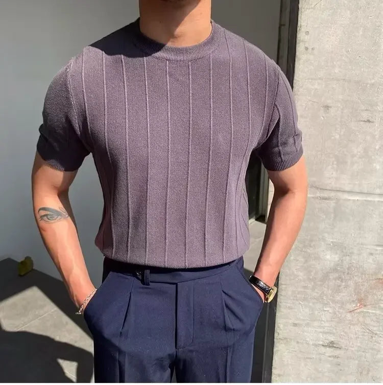 Men's Ribbed T-Shirt | ST1LOR