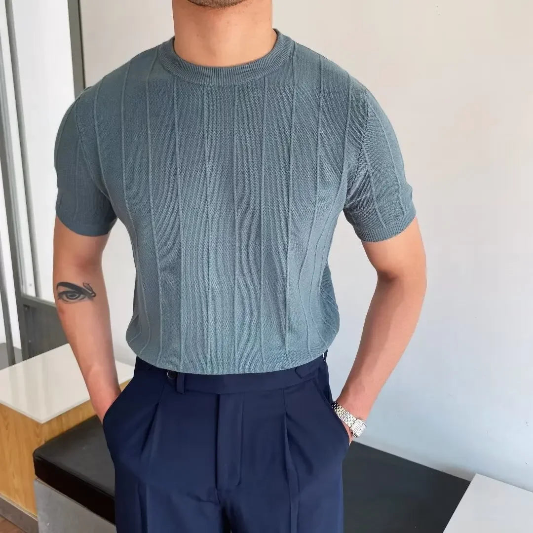 Men's Ribbed T-Shirt | ST1LOR