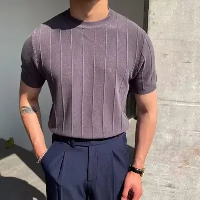 Men's Ribbed T-Shirt | ST1LOR