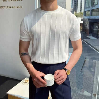 Men's Ribbed T-Shirt | ST1LOR